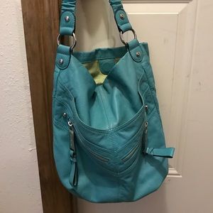 Turquoise B. Makowsky leather purse